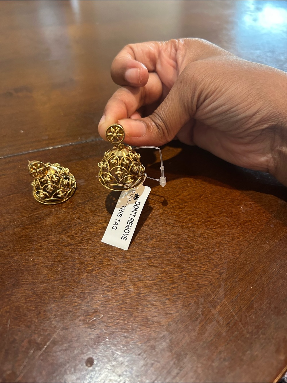 NWT Tarinika Gold Jhumkas